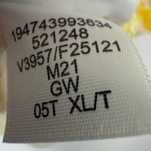 NWT Lands End Slub Jersey Tunic Swing Top Women XL Yellow Lemon Check 3/4 Sleeve - Picture 9 of 10